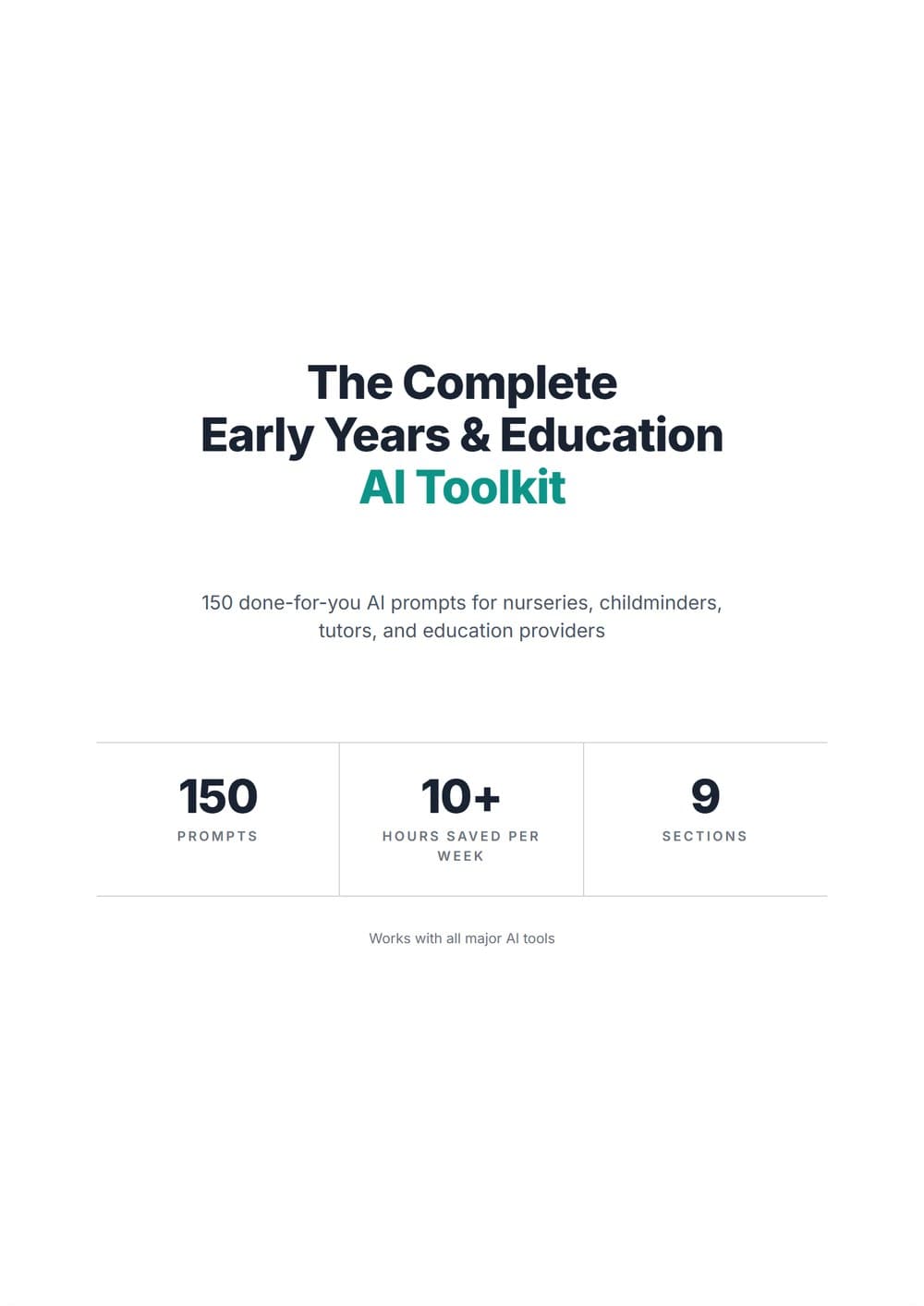 The Complete Early Years & Education AI Toolkit