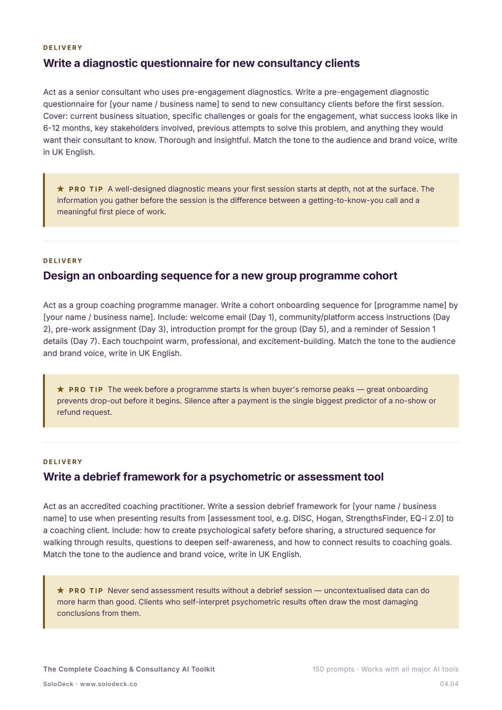 The Complete Coaching & Consultancy AI Toolkit — preview 1