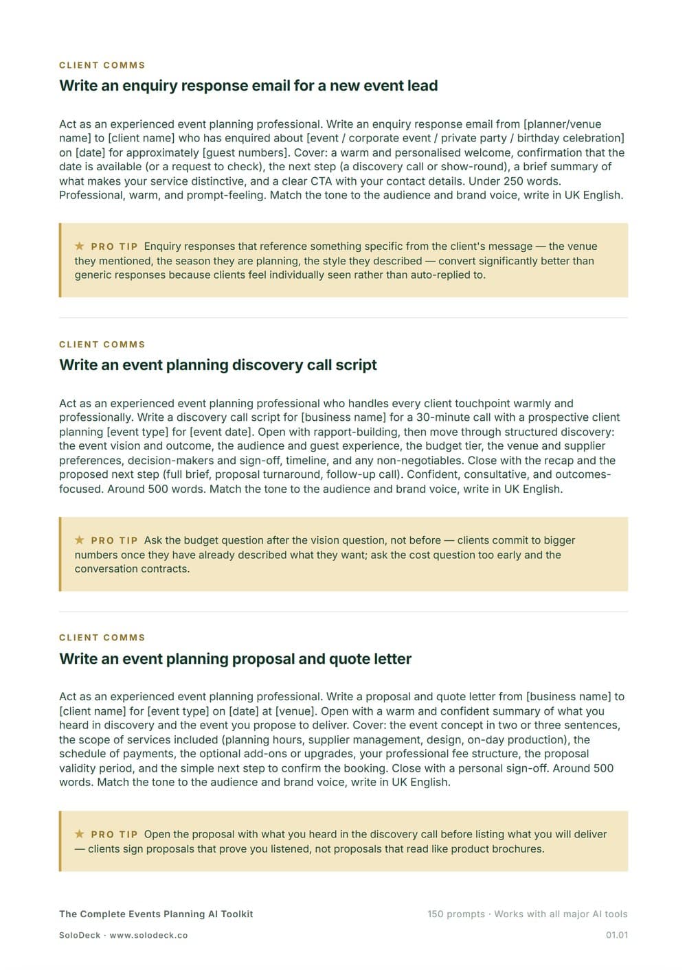 The Complete Events Planning AI Toolkit — preview 2