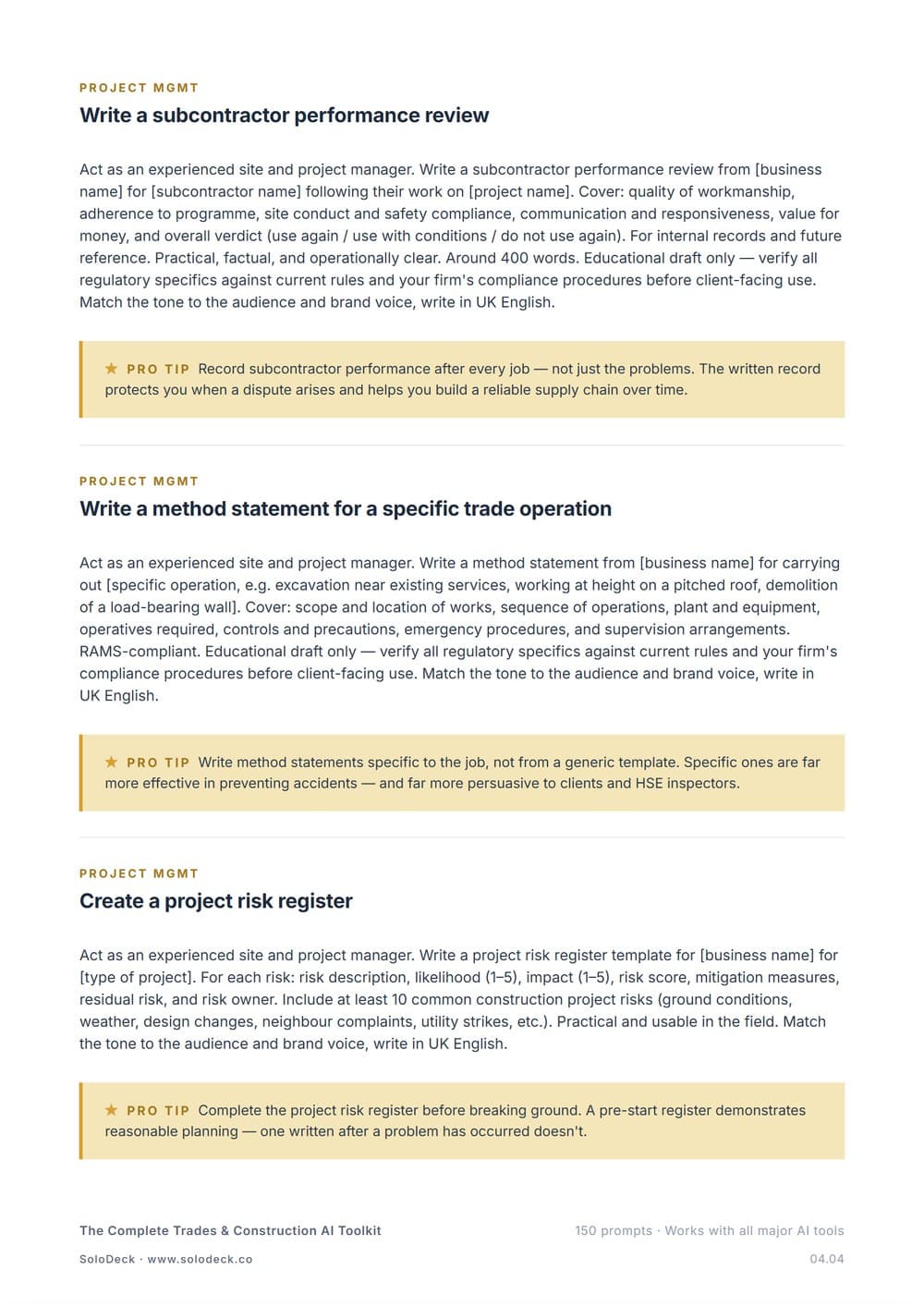 The Complete Trades & Construction AI Toolkit — preview 1