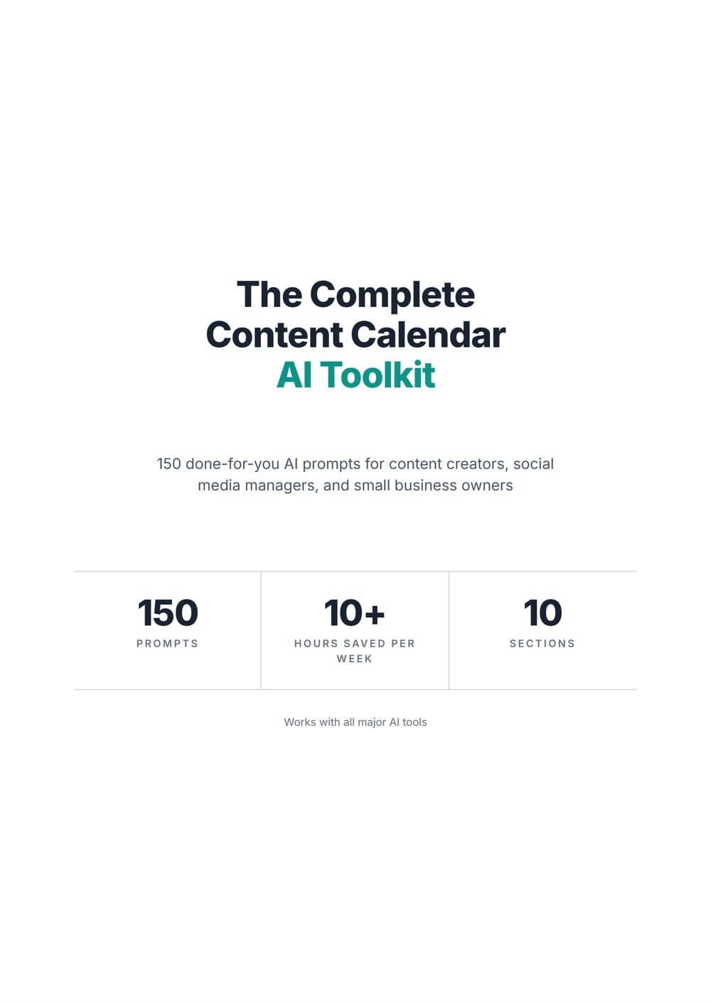 The Complete Content Calendar AI Toolkit
